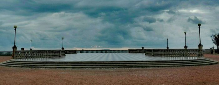 View of road against cloudy sky