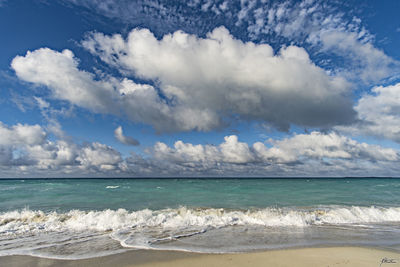 Scenic view of sea against sky