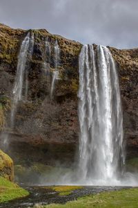 Scenic view of waterfall