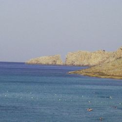 Scenic view of sea and clear sky