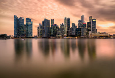 Illuminated city at night