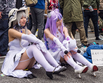 Group of people on street