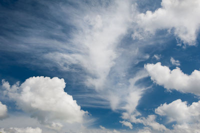 Low angle view of clouds in sky