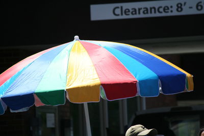 Close-up of multi colored flags