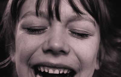 Close-up portrait of smiling woman