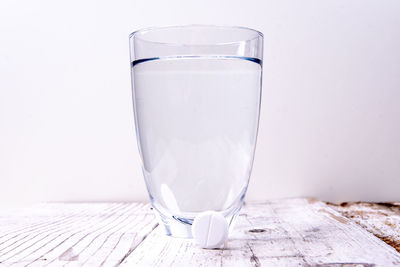 Close-up of drink in glass on table