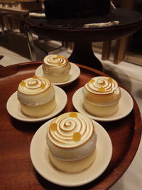 High angle view of coffee on table