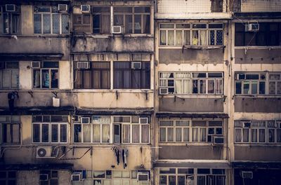 Full frame shot of old building in city