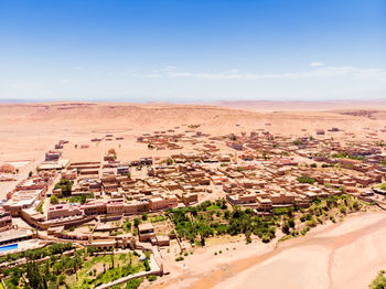 High angle view of a desert