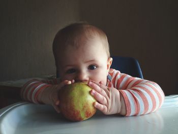 Portrait of cute baby girl