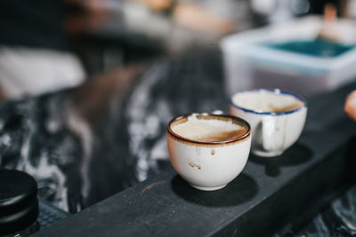 Close-up of coffee on table