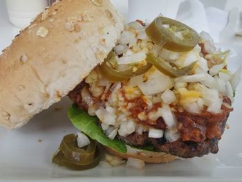 Close-up of served food