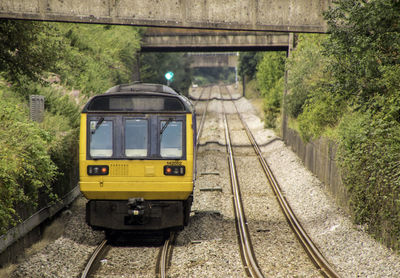 Train on railroad track