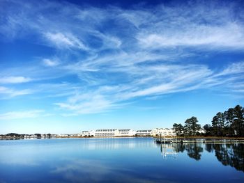 Scenic view of river against sky