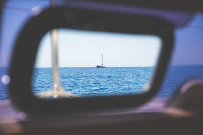 Close-up of sea against sky