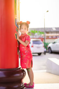 Portrait of smiling girl