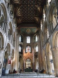 Low angle view of ceiling of building