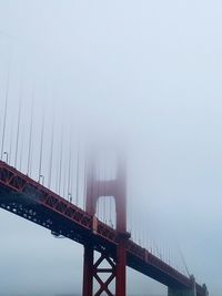 Golden gate bridge in foggy weather