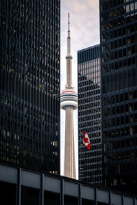 Low angle view of buildings in city