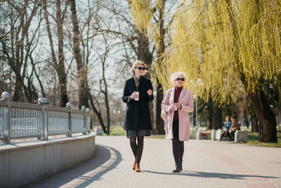 Mother and daughter spending time together. enjoying springtime.