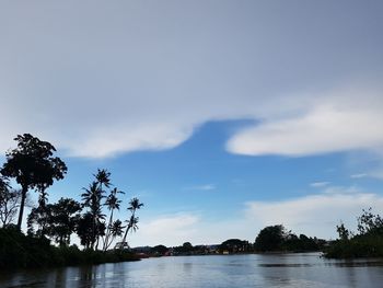 Scenic view of river against sky