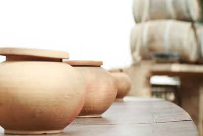 Close-up of table on table