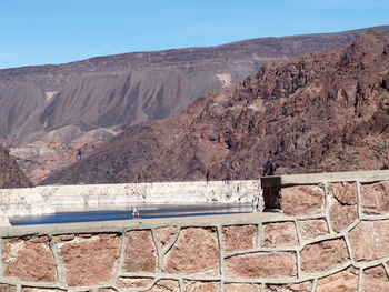 Scenic view of mountains against clear sky