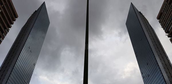 Low angle view of buildings against sky