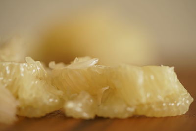 Close-up of burger on table