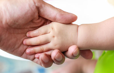 Close-up of baby hands