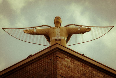 Low angle view of buddha statue