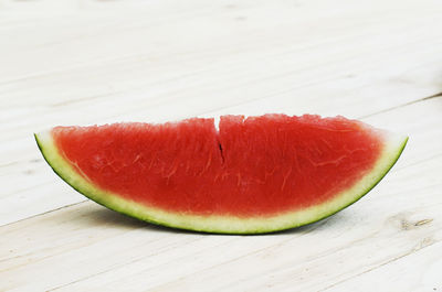 Sliced watermelon fruit on wooden table backgrounds