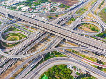 High angle view of elevated road