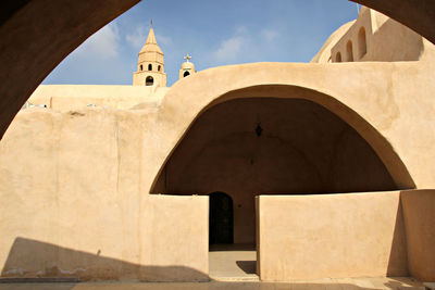 Low angle view of historical building against sky