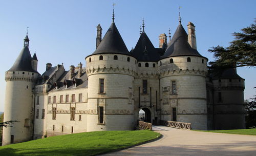 View of built structure against clear sky