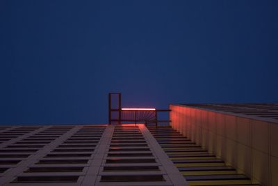 View of office building at night