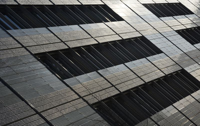 High angle view of footpath