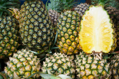 Close-up of fruits for sale in market