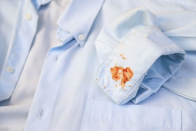 Close-up of wedding dress