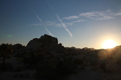 Scenic view of mountains during sunset