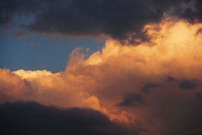 Low angle view of dramatic sky