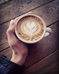 Coffee cup of cappuccino