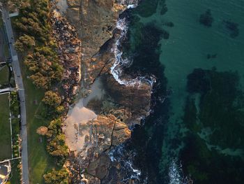 High angle view of sea