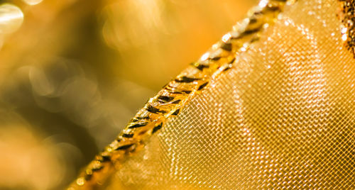 Close-up of shiny fabric