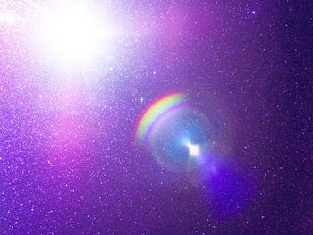 Scenic view of rainbow against sky