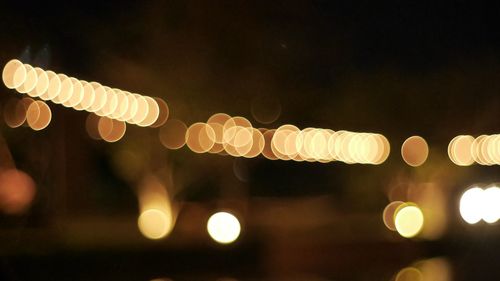 Defocused image of illuminated lights