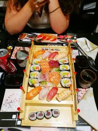 Close-up of man eating food