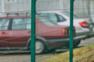 Full frame shot of flags on fence