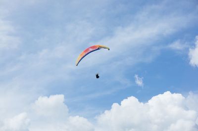 Low angle view of parachute