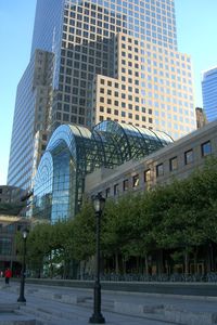 Modern buildings in city against sky